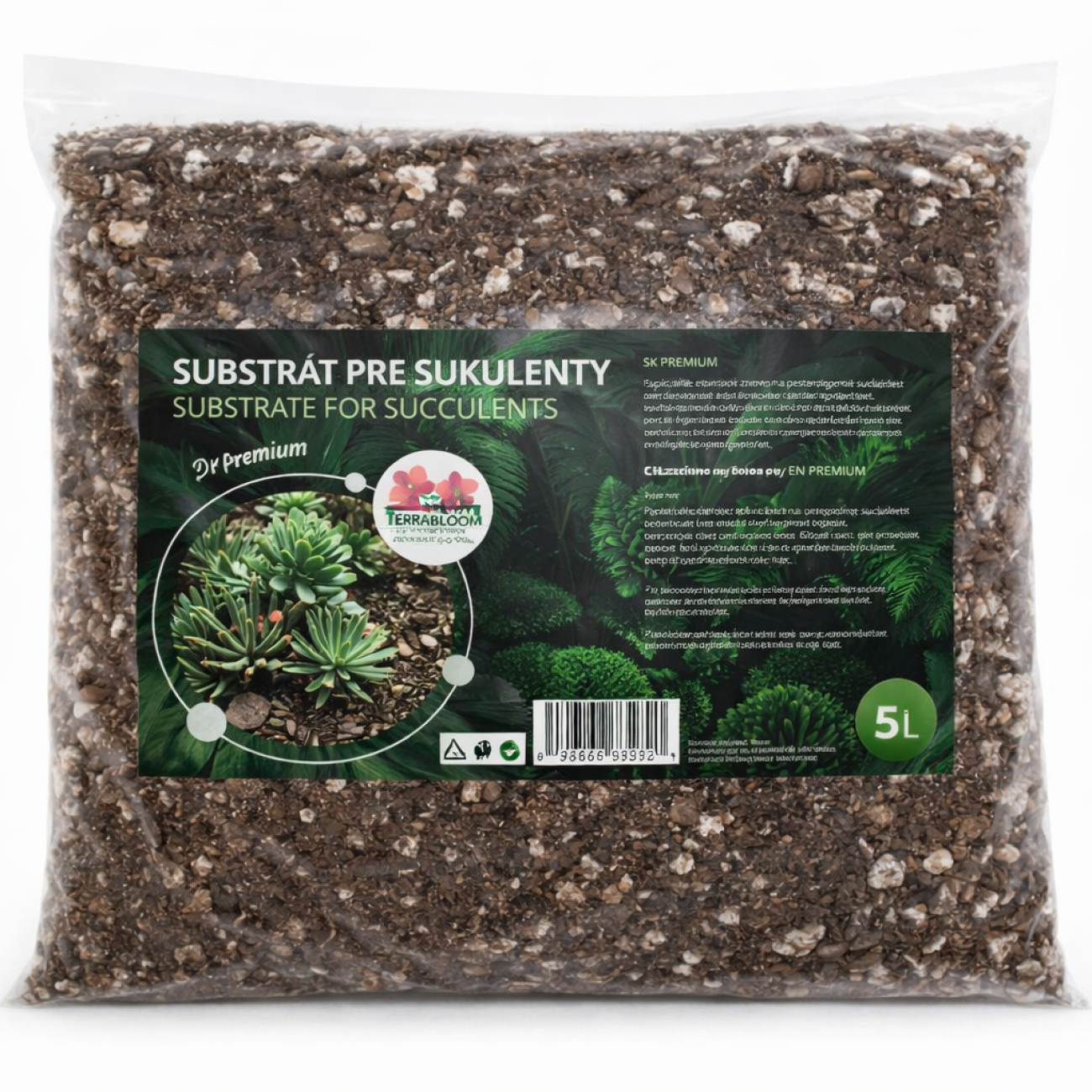 Obrázok Pestovateľský substrát pre sukulenty PREMIUM Terrabloom 5L
